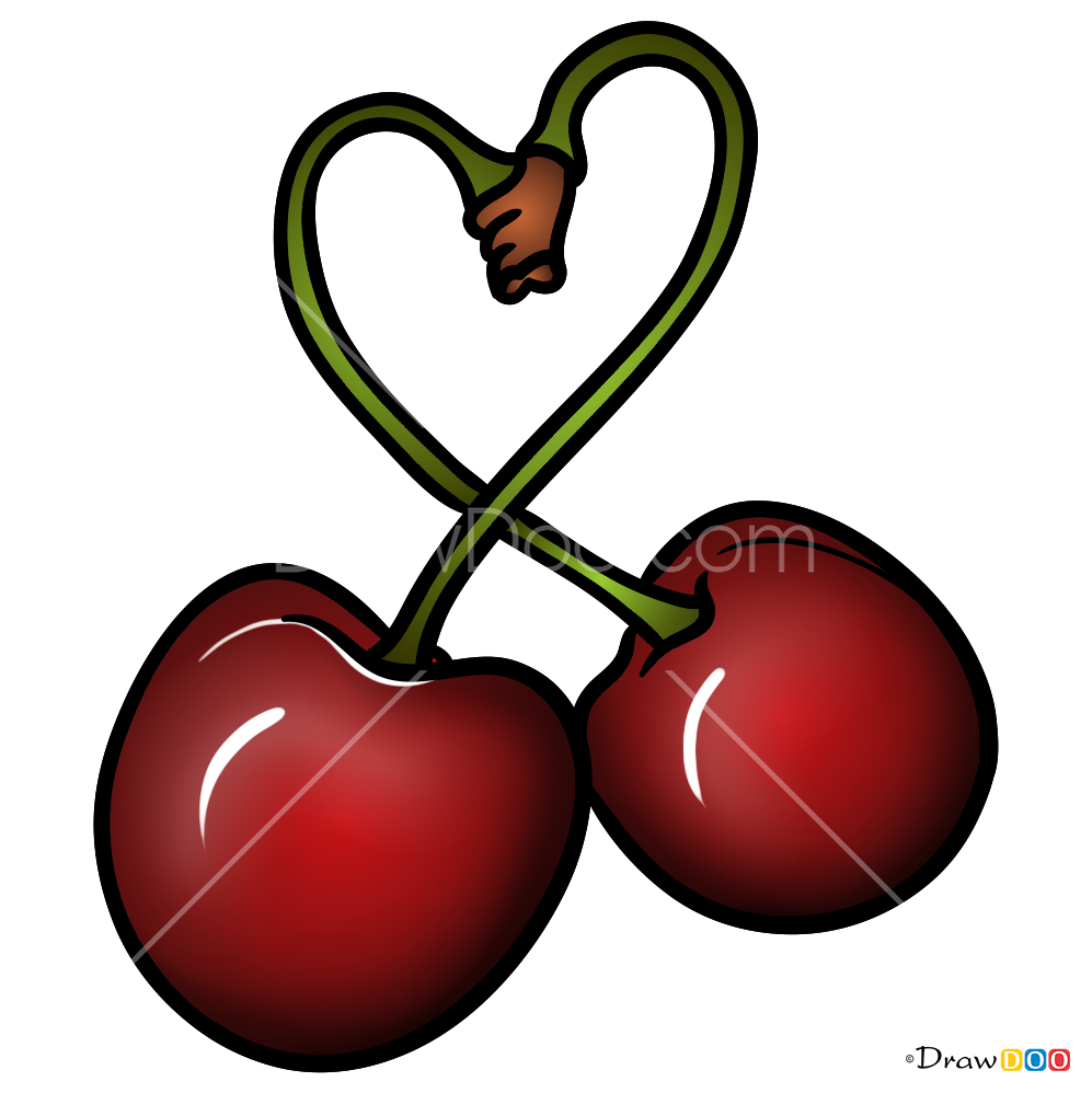 How to Draw Cherry, Tattoo Old School